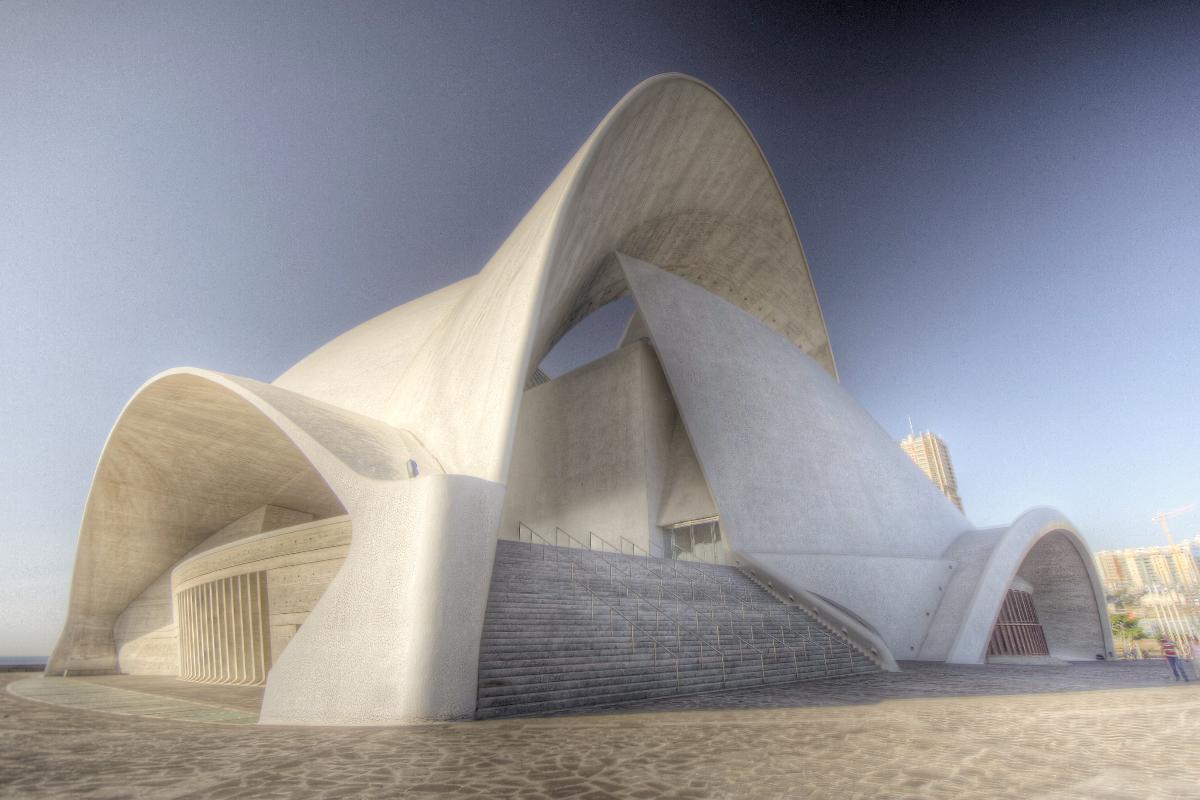 The concert hall of Santa Cruz de Tenerife. Designed by the architect Santiago Calatrava 