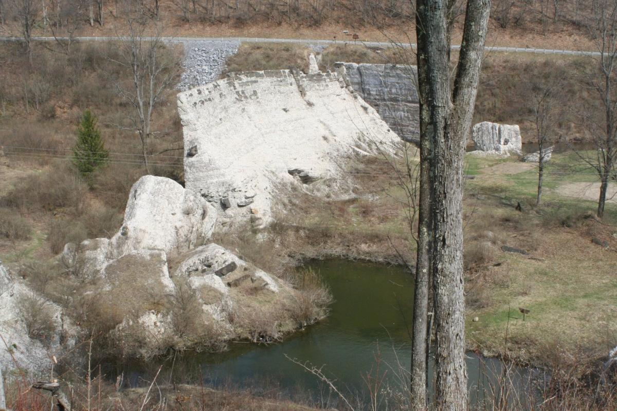 Überreste von Austin Dam 