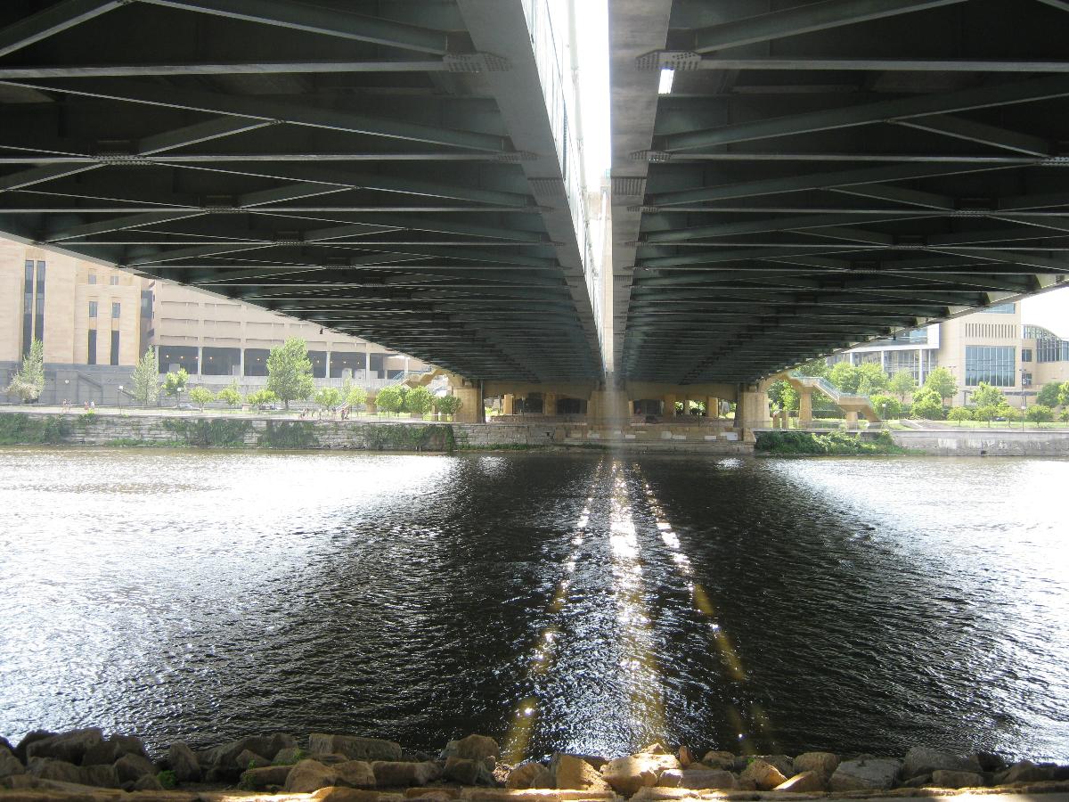 Beneath the Hennepin Avenue Bridge, on Nicollet Island in Minneapolis, Minnesota 
