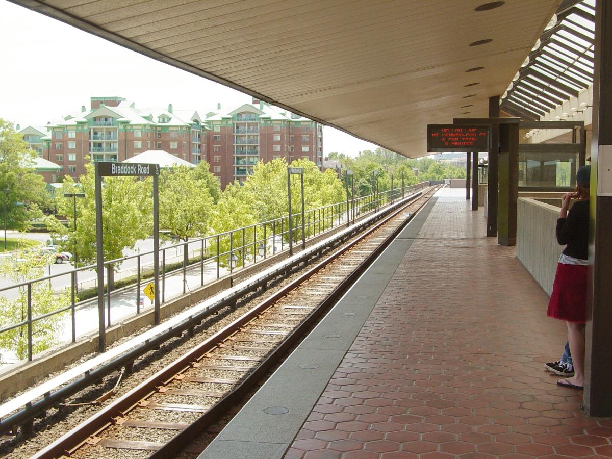 Braddock Road station, part of the Washington Metro system 