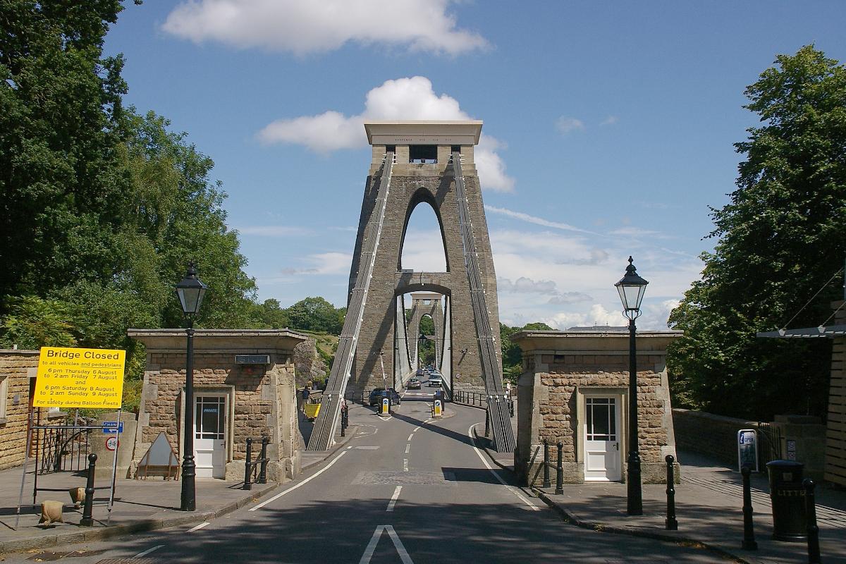 Looking towards Bristol across the Clifton Suspension Bridge 