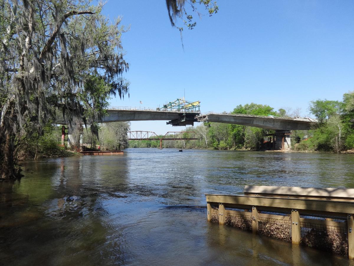 Broad Ave Bridge over Flint River, view from Riverfront Park, Albany, Dougherty County, Georgia 