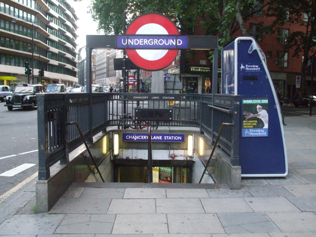 Northeast entrance to Chancery Lane tube station 