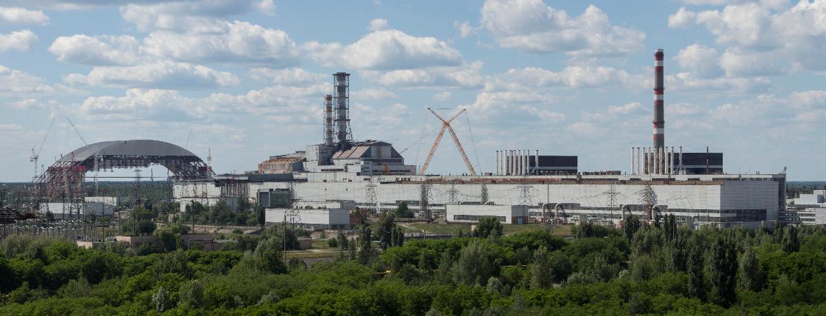 Neuer Schutzhülle von Tschernobyl 