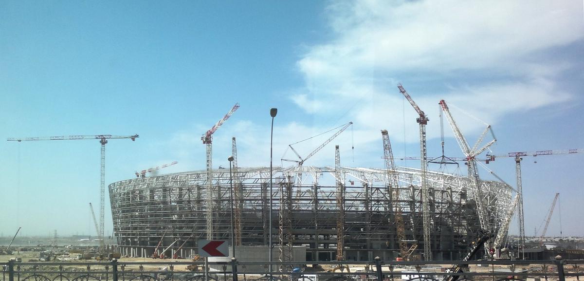 Construction of Olympic stadium in Baku 