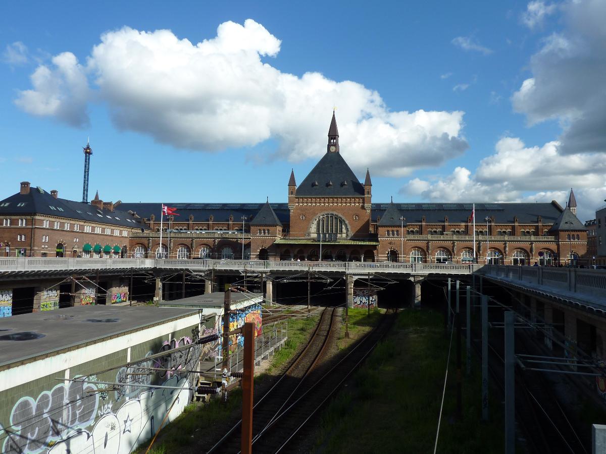 Main railway station Copenhagen in Denmark, from Vesterbrogade 