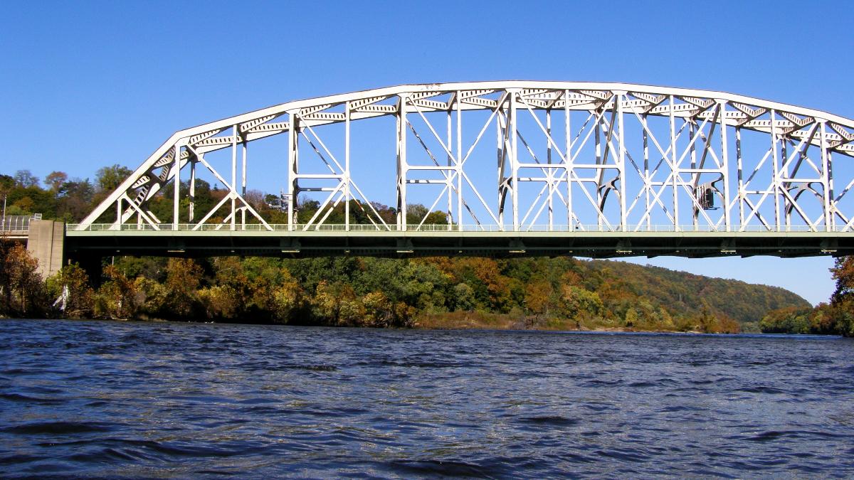 Easton-Phillipsburg Toll Bridge over Delaware River, Easton PA 