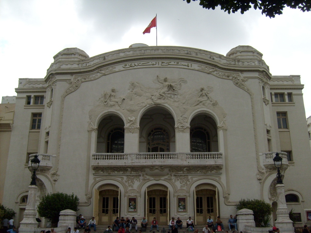 Façade du Théâtre municipal de Tunis (Tunisie) 