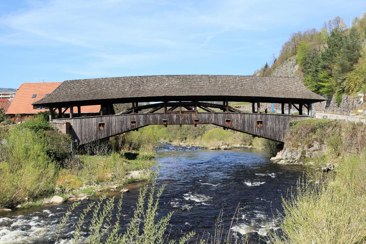 Holzbrücke über die Murg in Forbach (Baden) 