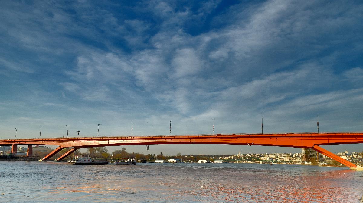 Gazela bridge over river Sava, Belgrade 