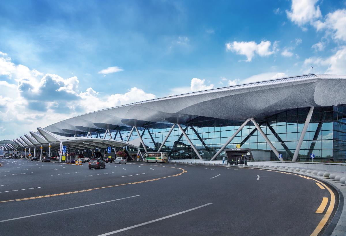 Entrance of Guangzhou Baiyun International Airport Terminal 2 