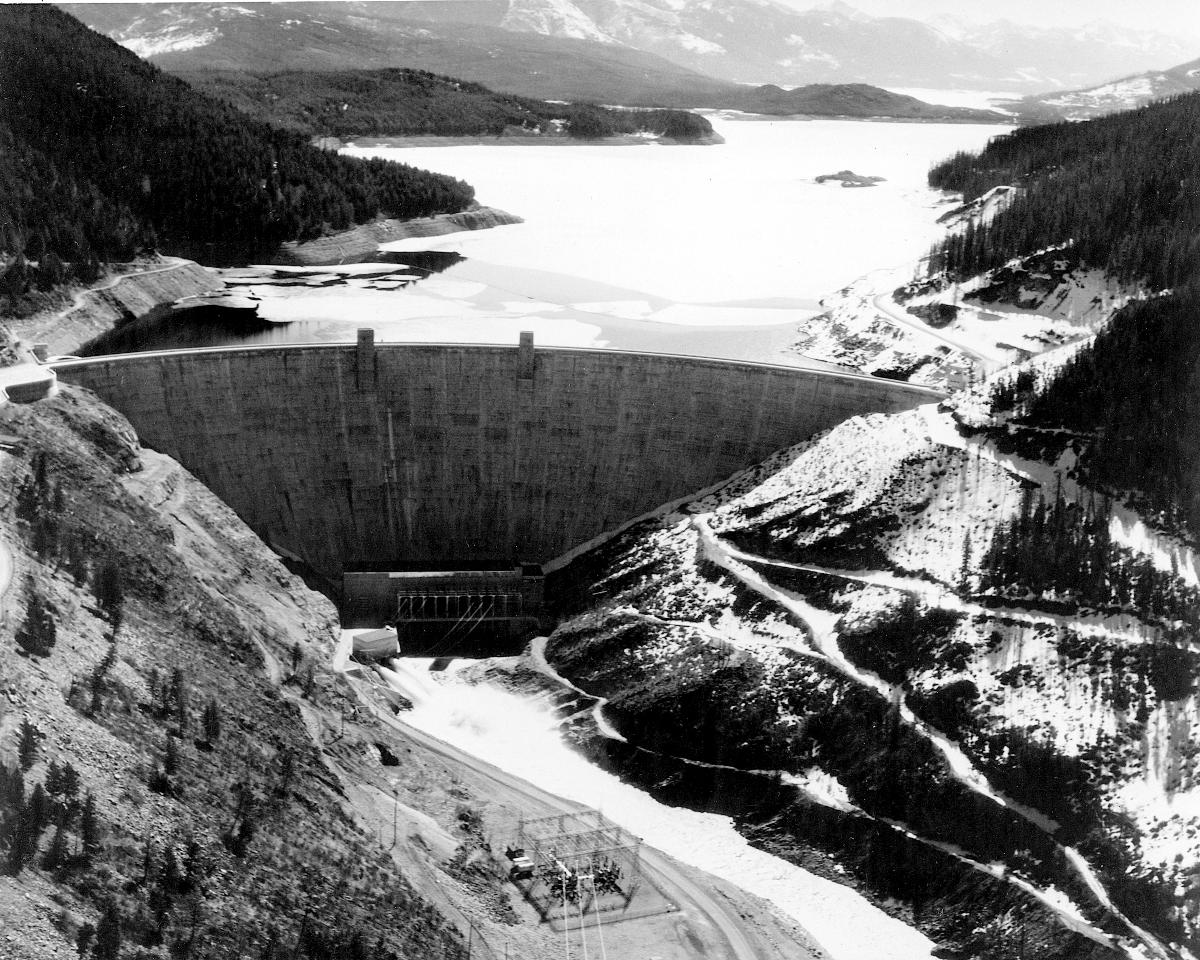 Hungry Horse Project, Montana View of Hungry Horse Dam and Reservoir.