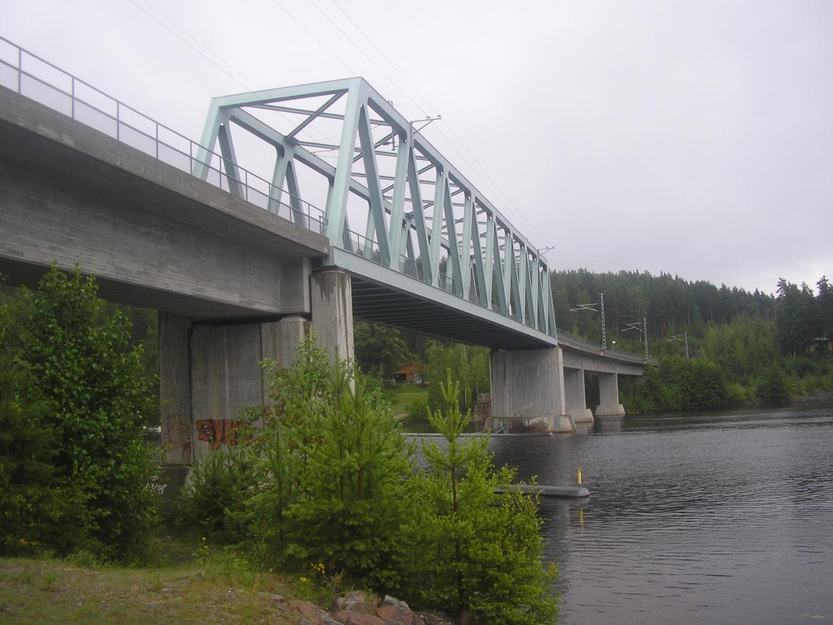 Haapakoski railway bridge carrying Jyväskylä–Pieksämäki railway in Jyväskylä, Finland 