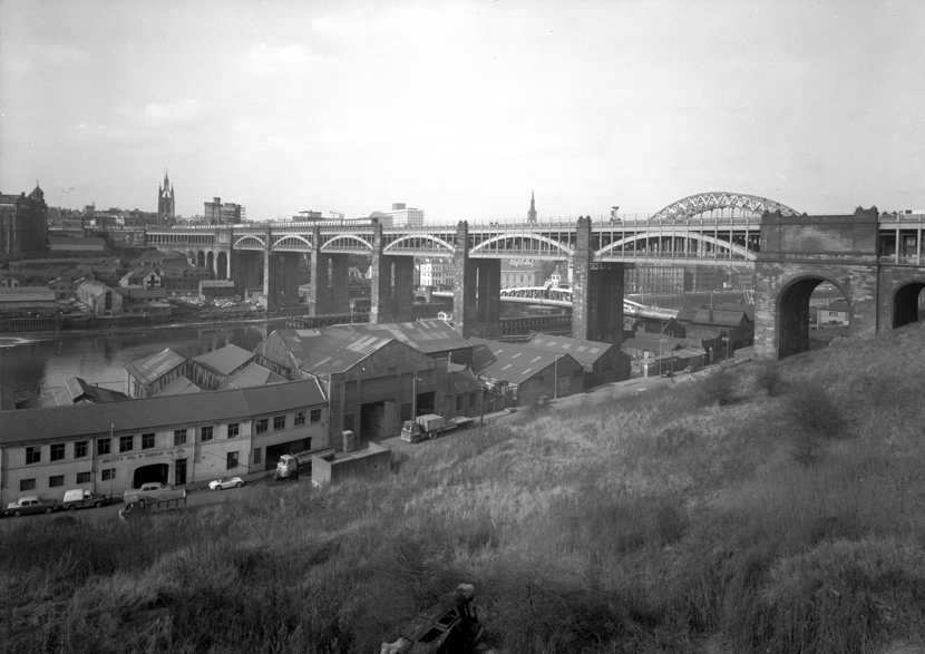 View of the High Level Bridge from Gateshead 
