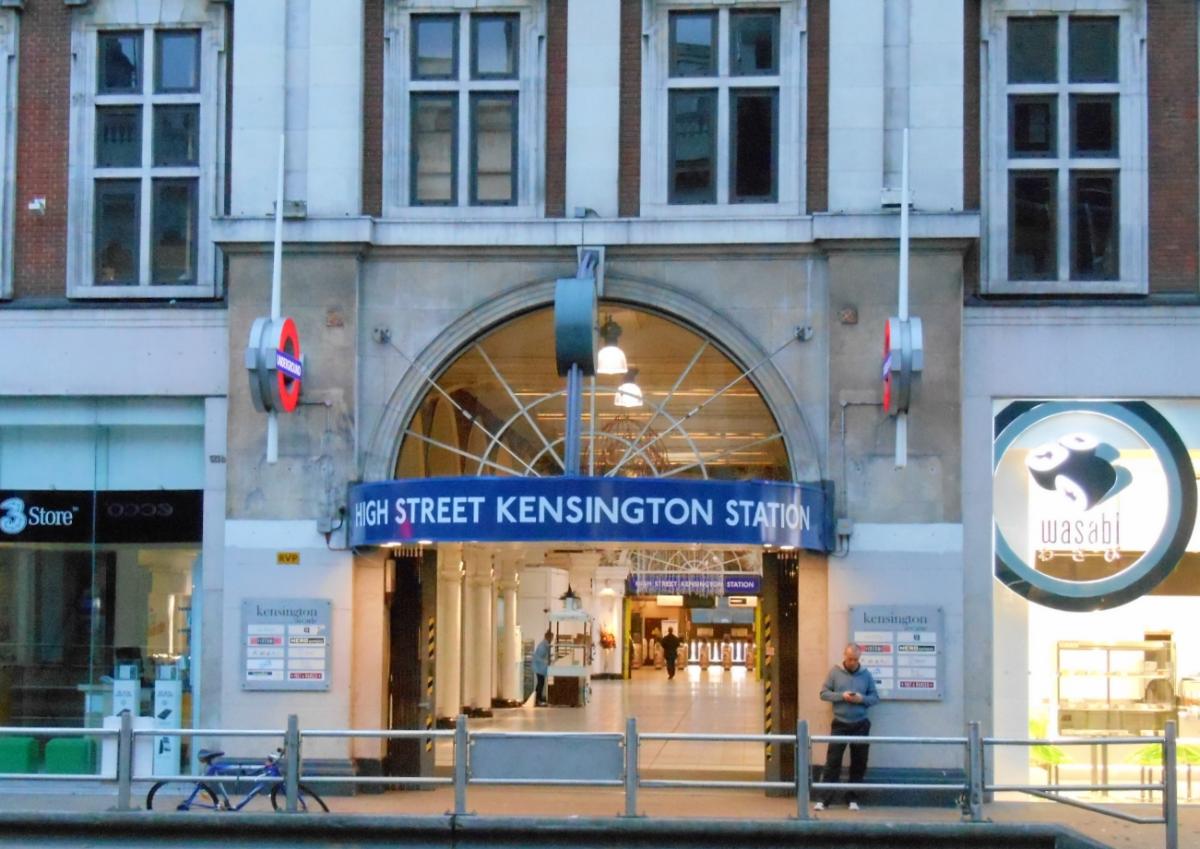 High Street Kensington station entrance 