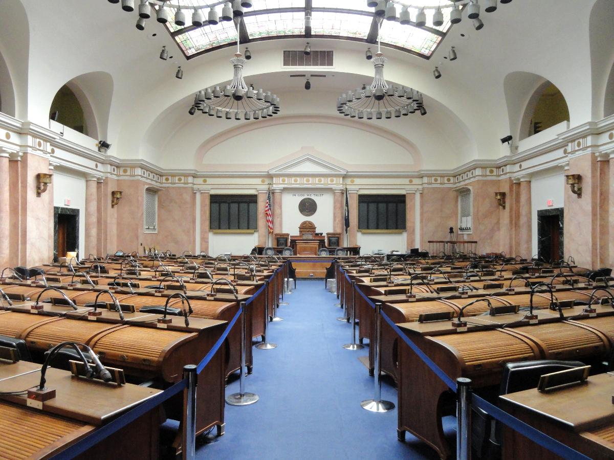 House of Representatives Chamber in the Kentucky State Capitol, Frankfort, Kentucky, USA 