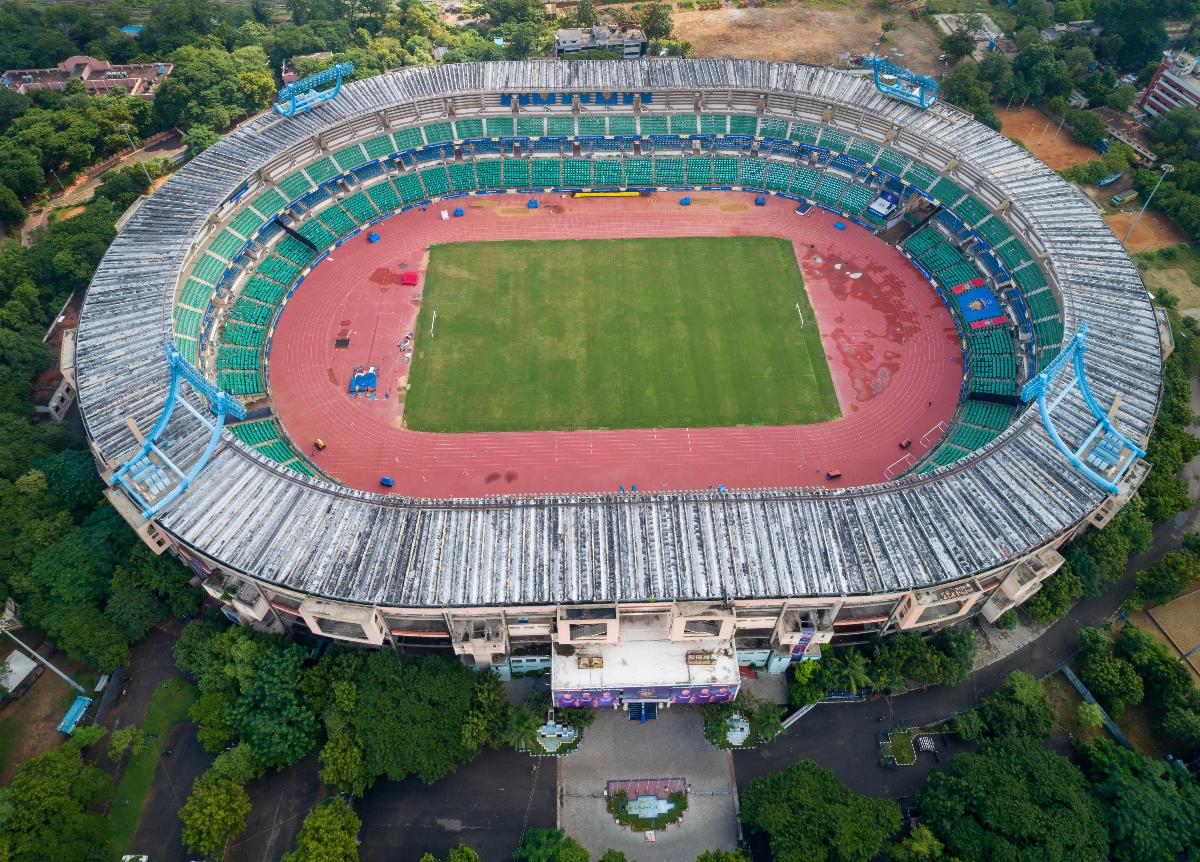 Aerial View of Jawaharlal Nehru Stadium, Chennai 