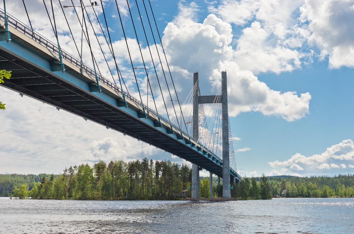 Kärkinen Bridge towards south over Kärkistensalmi in Jyväskylä, Central Finland 