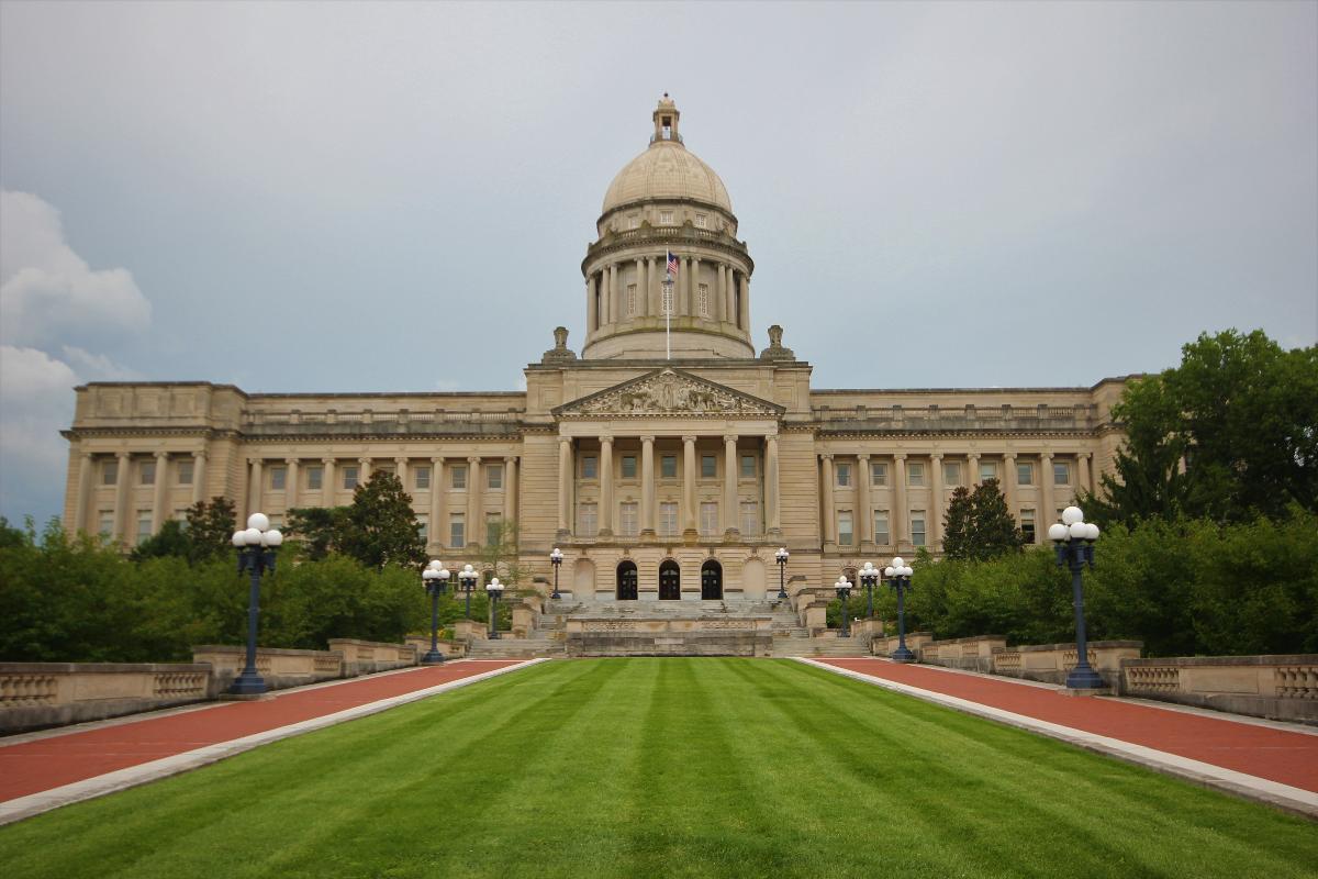 The state capitol in Frankfurt, Kentucky 