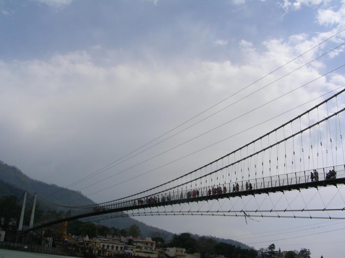 'Lakshman Zula' the hanging bridge of Rishikesh, Haridwar 