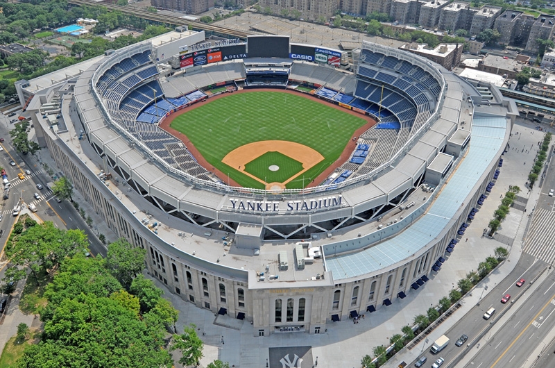 Aerial view of Yankee Stadium 