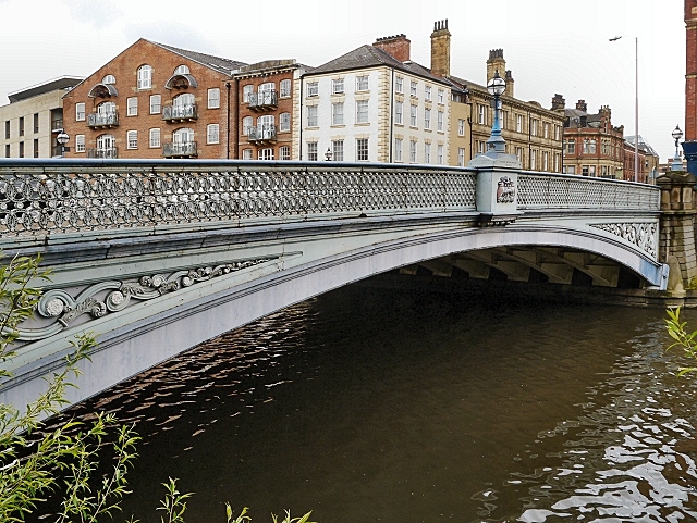 Leeds Bridge over the River Aire, Leeds, West Yorkshire 