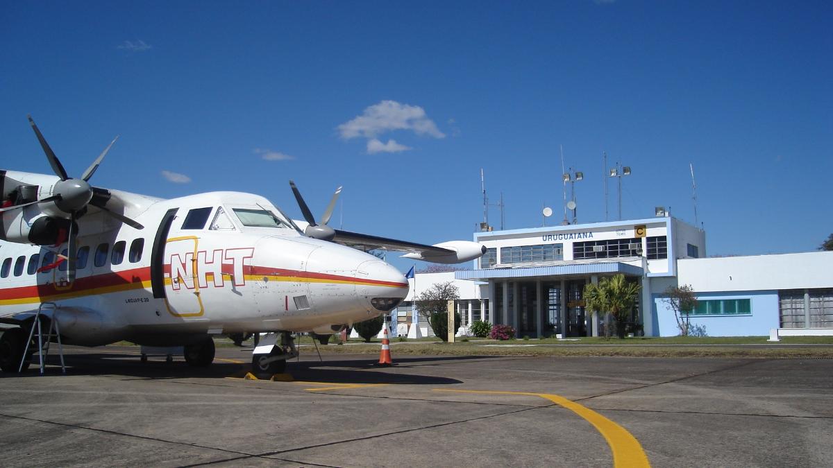 Let 410 operated by Brazilian regional airliner NHT at Uruguaiana Airport, province of Rio Grande do Sul - Brazil 
