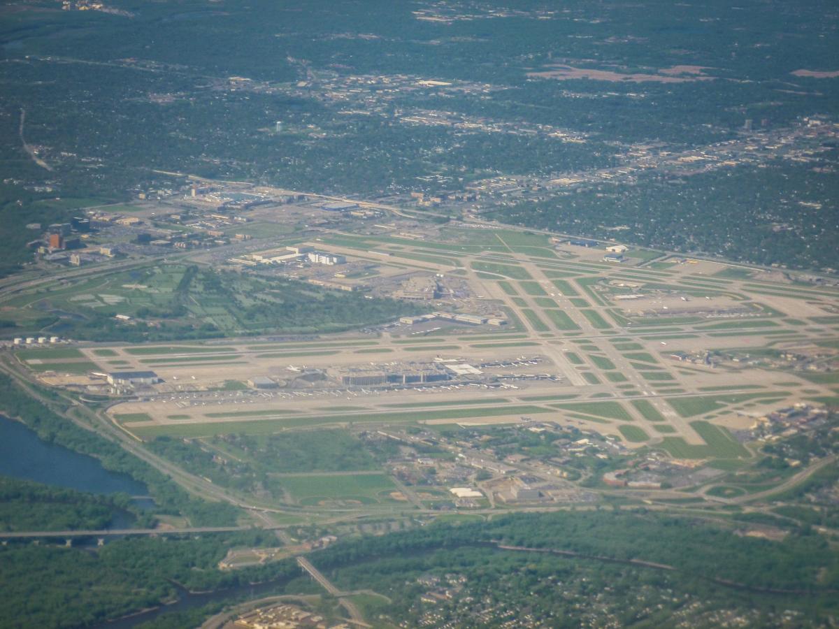 Aerial view of Minneapolis–Saint Paul International Airport 