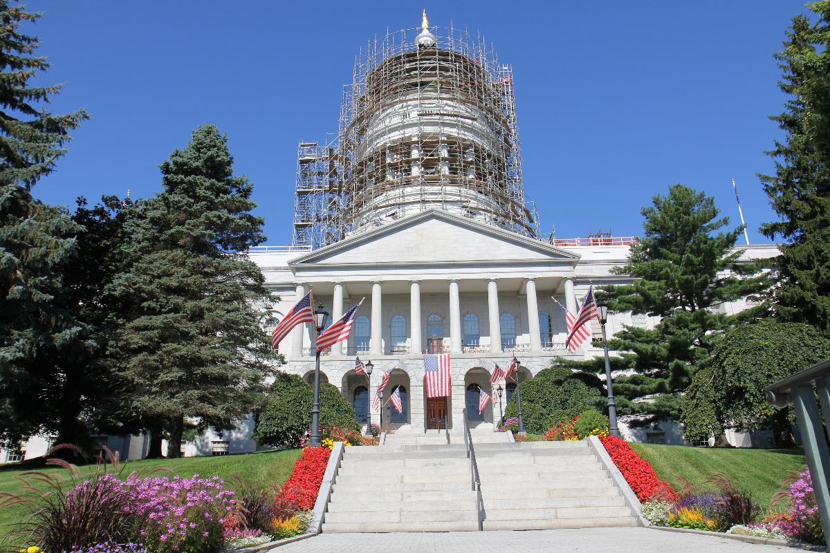 Reconstruction of the dome at the w:Maine State House, Capitol St. Augusta, Maine 
