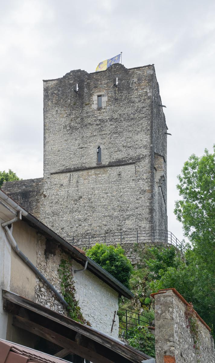 Medieval tower in Morestel, Isère, France 