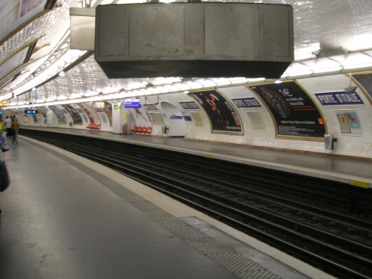 Quais de la station de métro Porte d'Italie, ligne 7, Paris 
