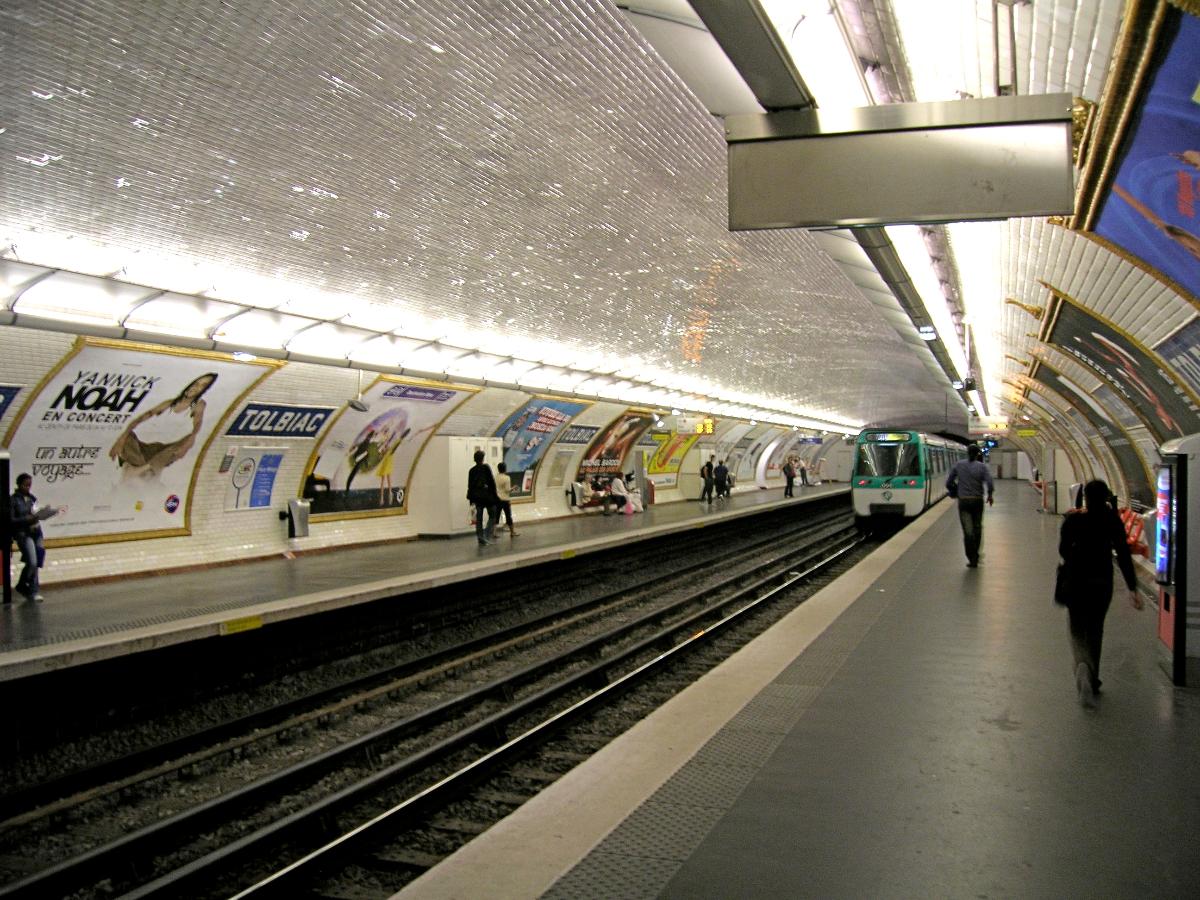 Quais de la station de métro Tolbiac, ligne 7, Paris 
