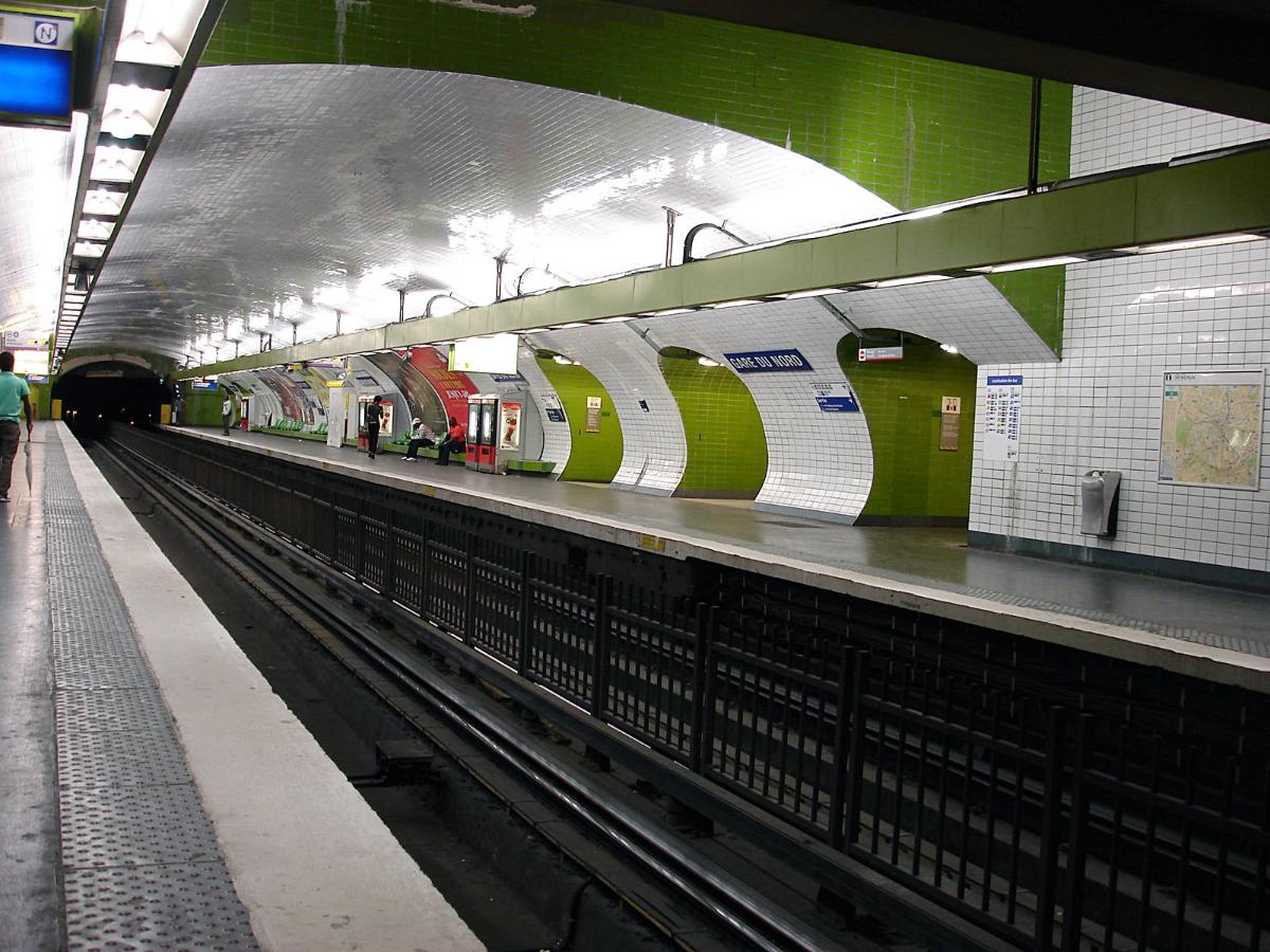 La station Gare du Nord de la ligne 4 du métro de Paris, France 