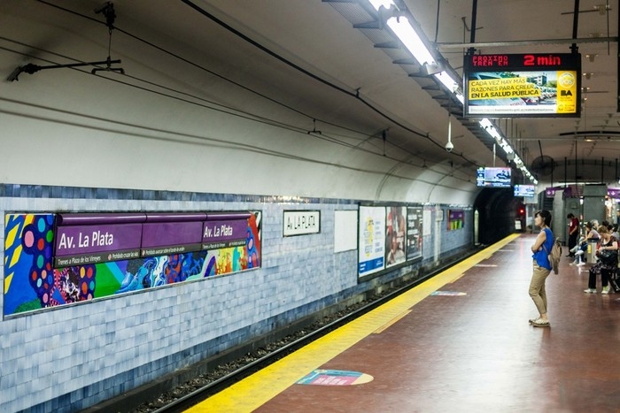 Avenida La Plata station on Line E of the Buenos Aires Underground 