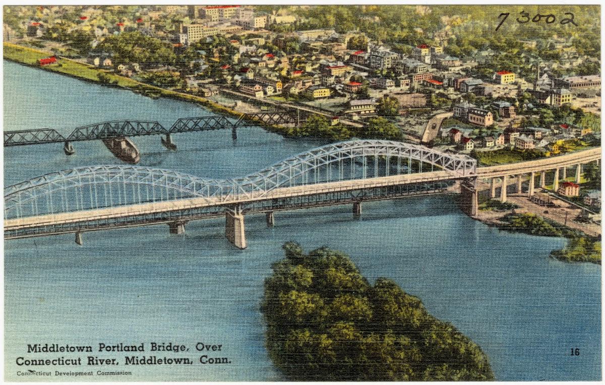 Middletown Portland Bridge, over Connecticut River, Middletown, Connecticut 