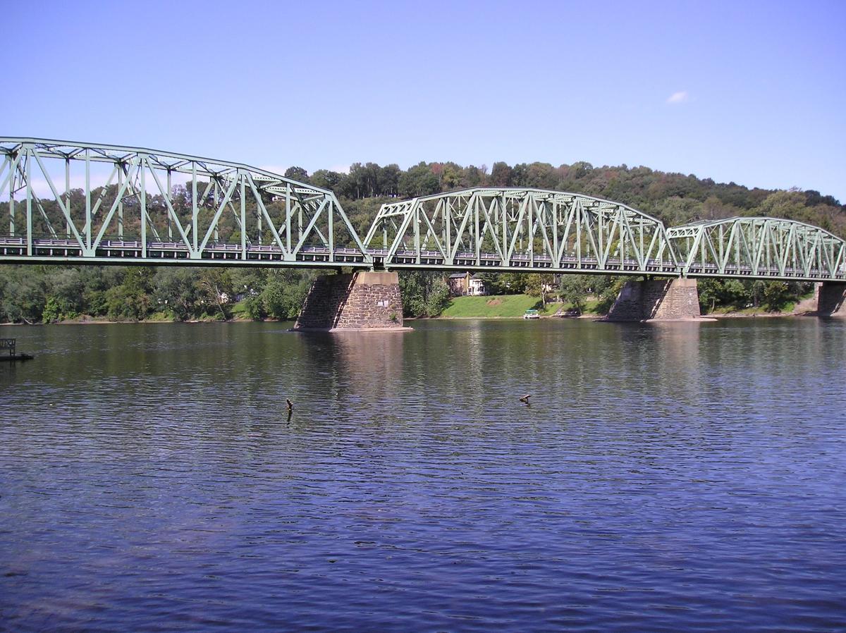 Upper Black Eddy-Milford Bridge — over the Delaware River, from Upper Black Eddy, Pennsylvania 