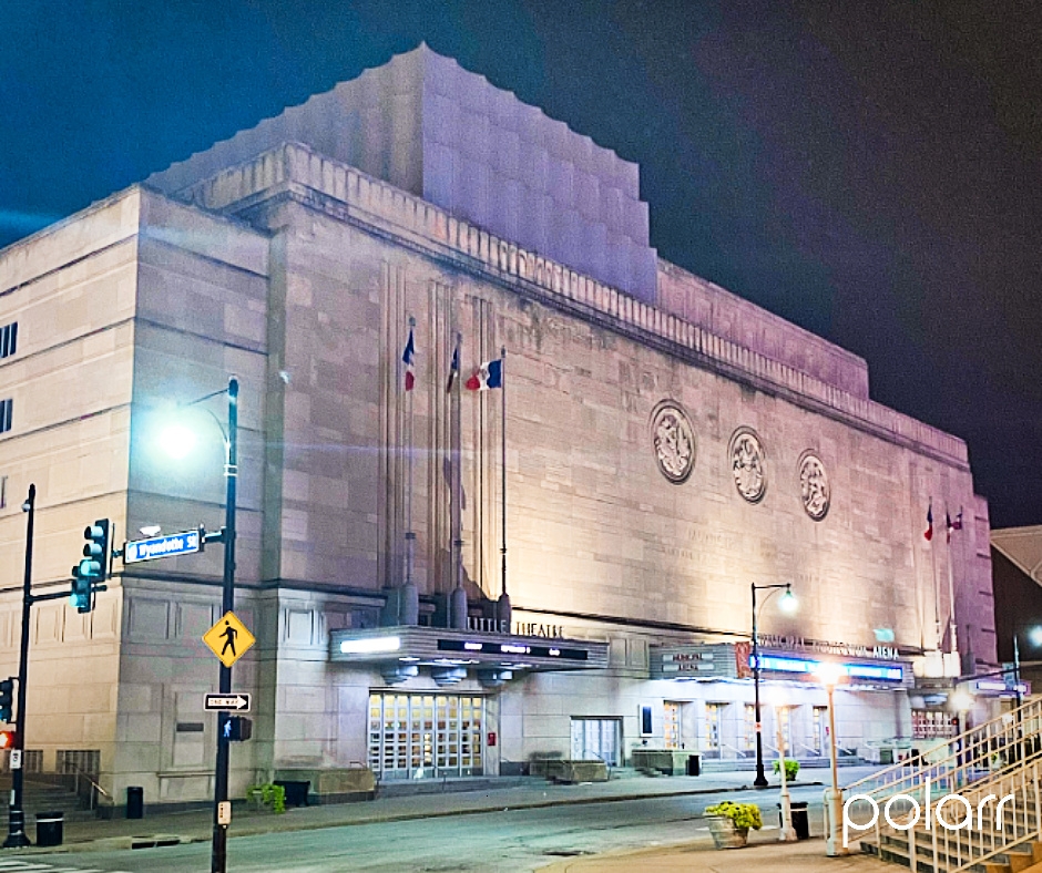 Municipal Auditorium, Kansas City Built in the early 20th century, it has clear influences of Art Deco style architecture popular in the time period, it has since hosted several major events and was KC's main event center until the larger Convention Center next door was built in the 70's. Today it still host's event primarily on a smaller scale. The beauty of the auditorium still is striking today with ist intricate details.