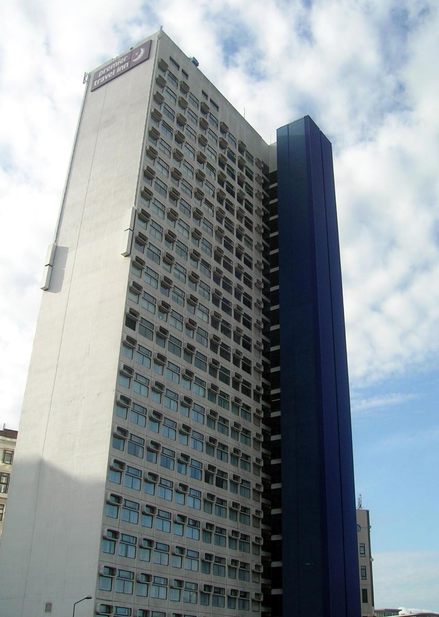 The North Tower a Premier Inn hotel and (at the time this photograph was taken) the tallest building in the City of Salford, Greater Manchester, England.