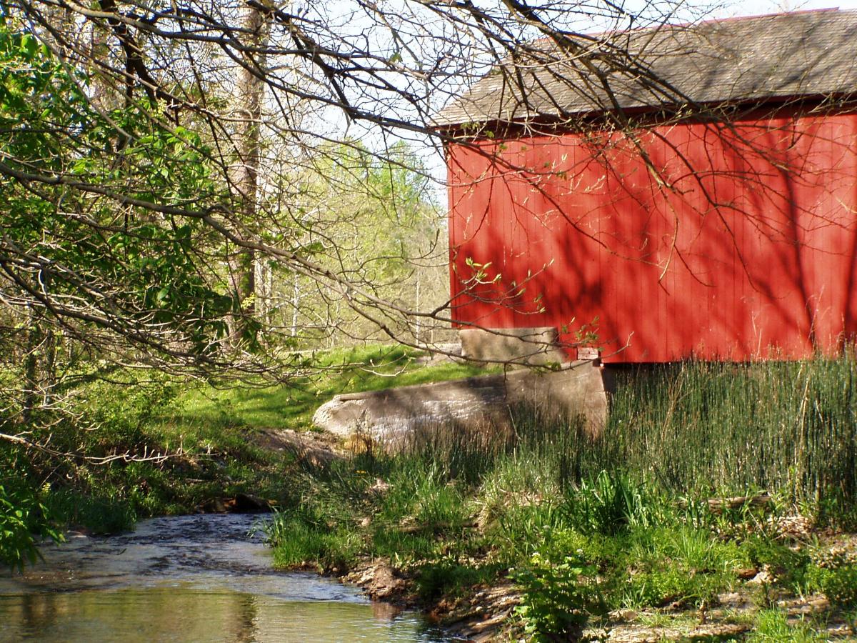 North Abutment of the Phillips Covered Bridge, Parke County, Indiana 