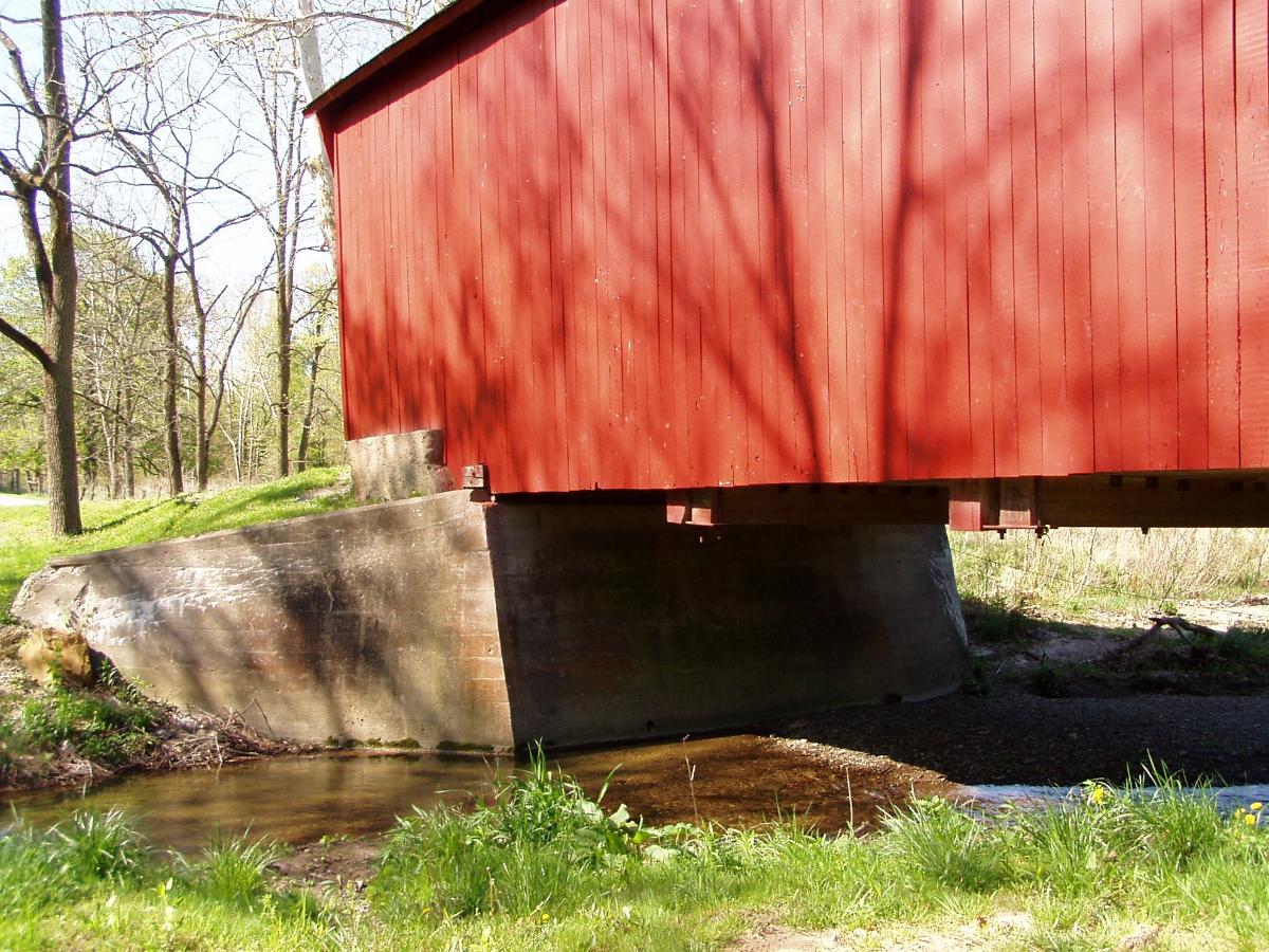 North Abutment of the Phillips Covered Bridge, Parke County, Indiana 