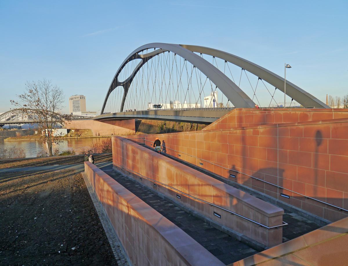 Osthafen Bridge at Frankfurt  
