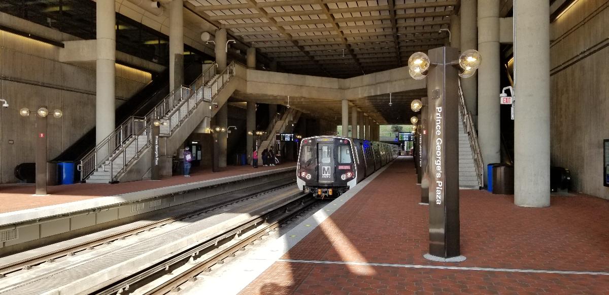 Prince George's Plaza station after Platform Improvement Project upgrades 