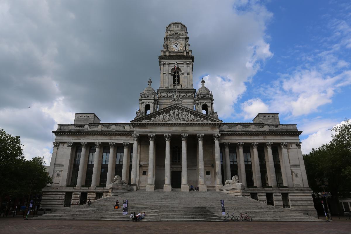 Portsmouth Guildhall from the front 