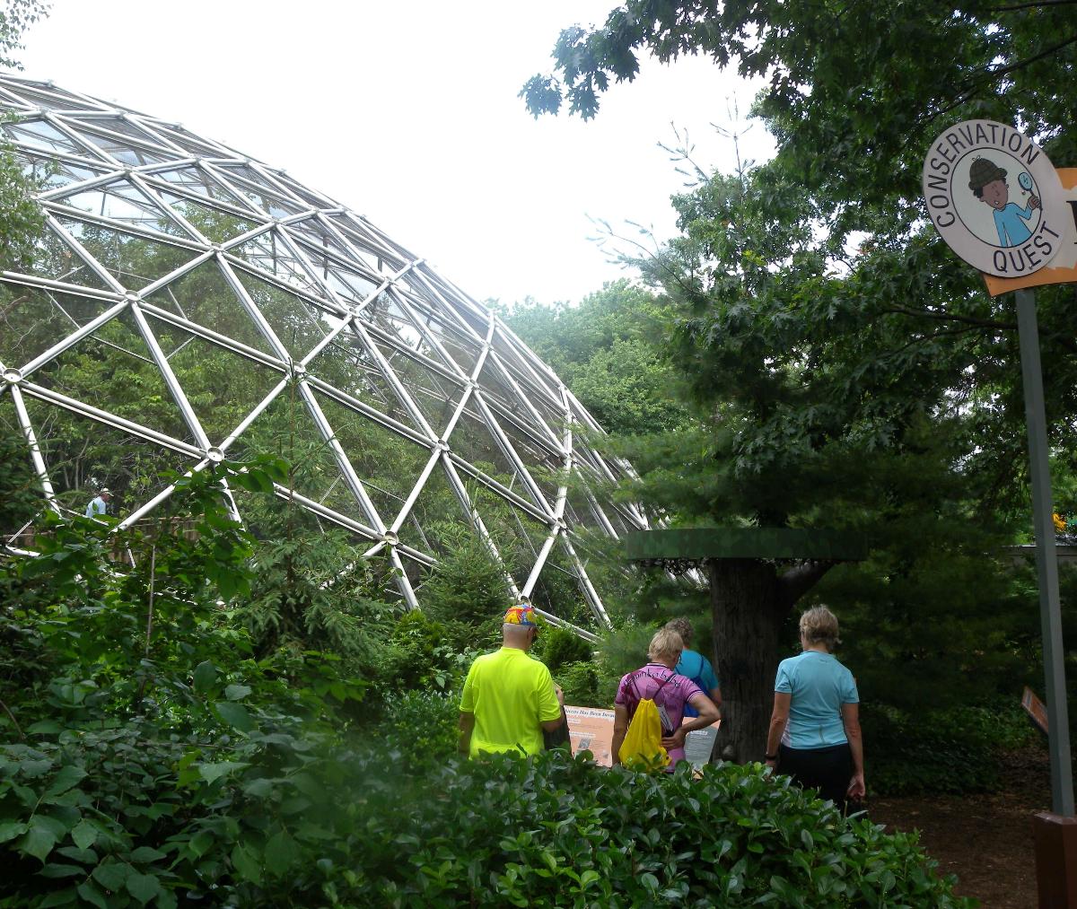 The aviary dome on a cloudy day 