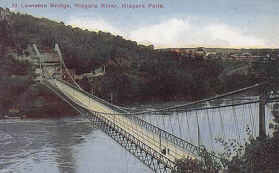 Queenston-Lewiston Bridge between the United States and Canada across the Niagara River 