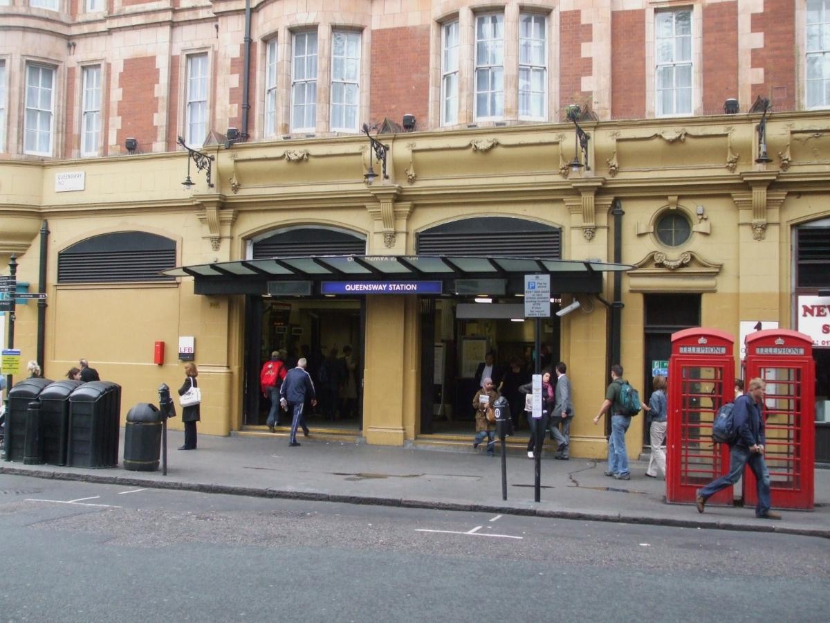 Queensway tube station main entrance 