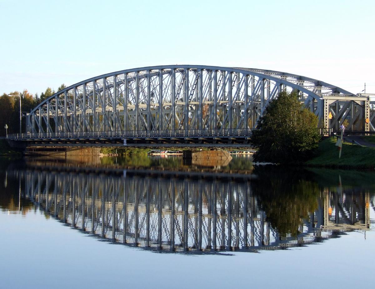 Rautasilta, an iron truss bridge in Oulu Finland 