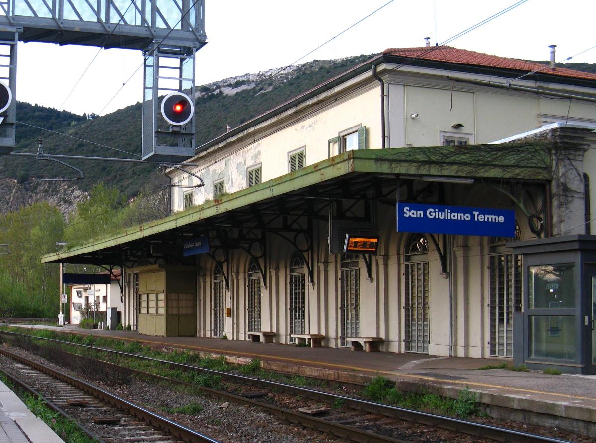 Railway station of San Giuliano Terme (Pisa) 