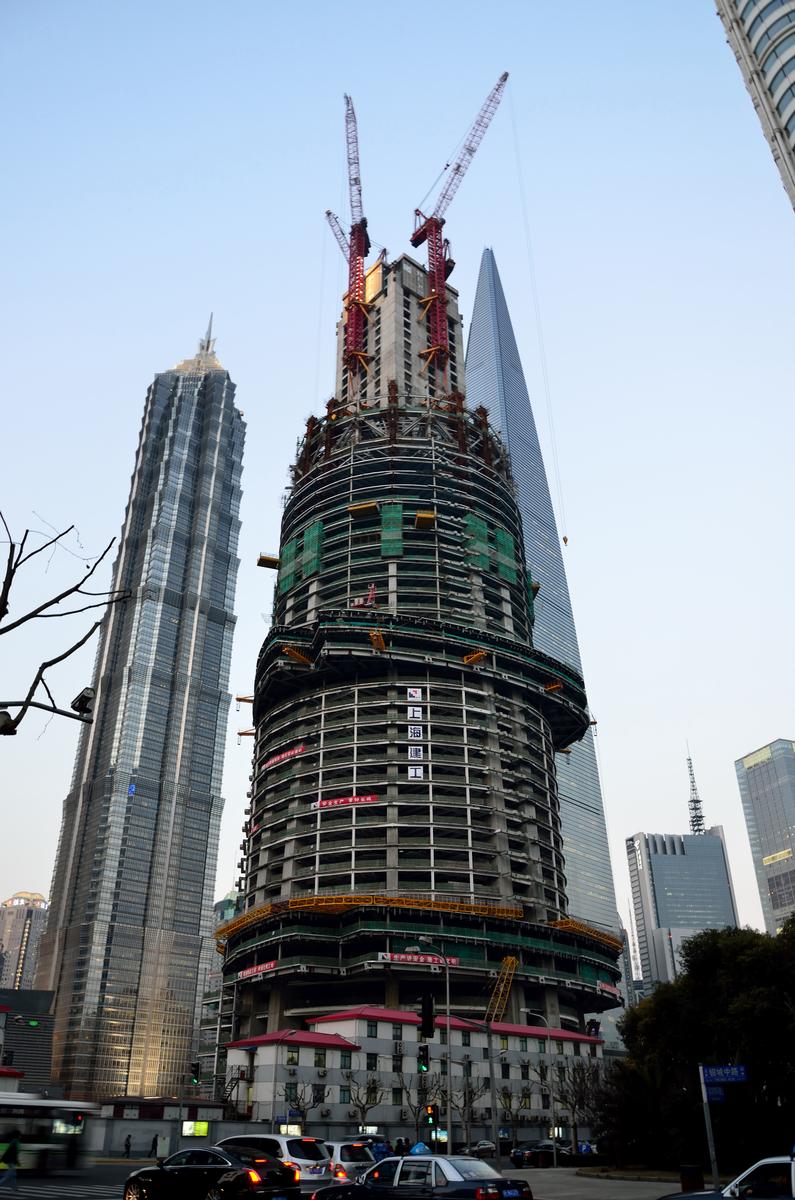 Shanghai Tower en construction 