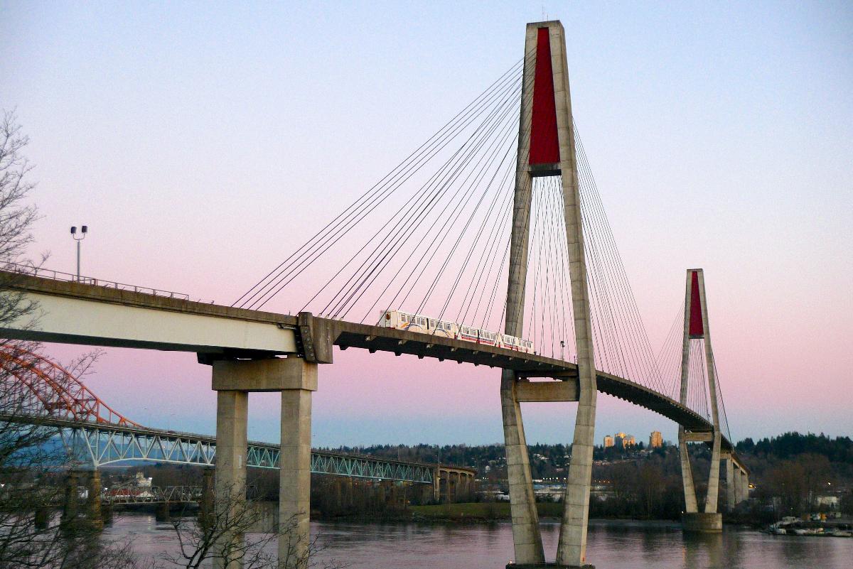 The Skybridge at sunset, British Columbia, Canada. The image was lightened in order to bring out greater detail 